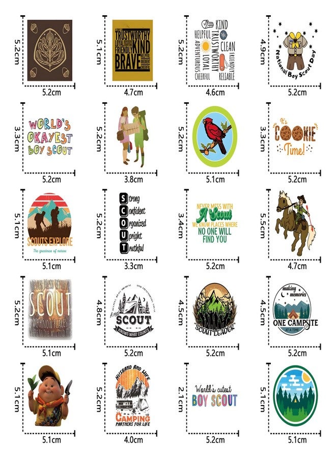 YEESACG 64pcs Boy Scouts Sticker, Cute Cartoon Vinyl Waterproof Stickers for Water Bottle,Skateboard,Laptop,Phone,Journaling,Scrapbooking Decals for Party Supply Decor - Image 2